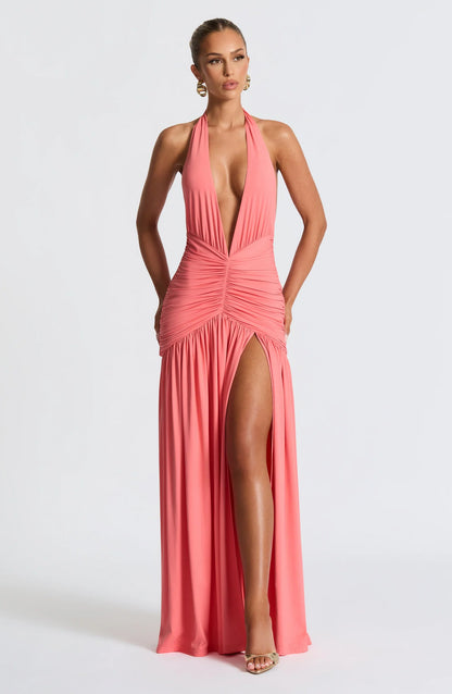 Melania Maxi in Coral Pink