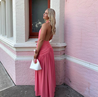 Melania Maxi in Coral Pink