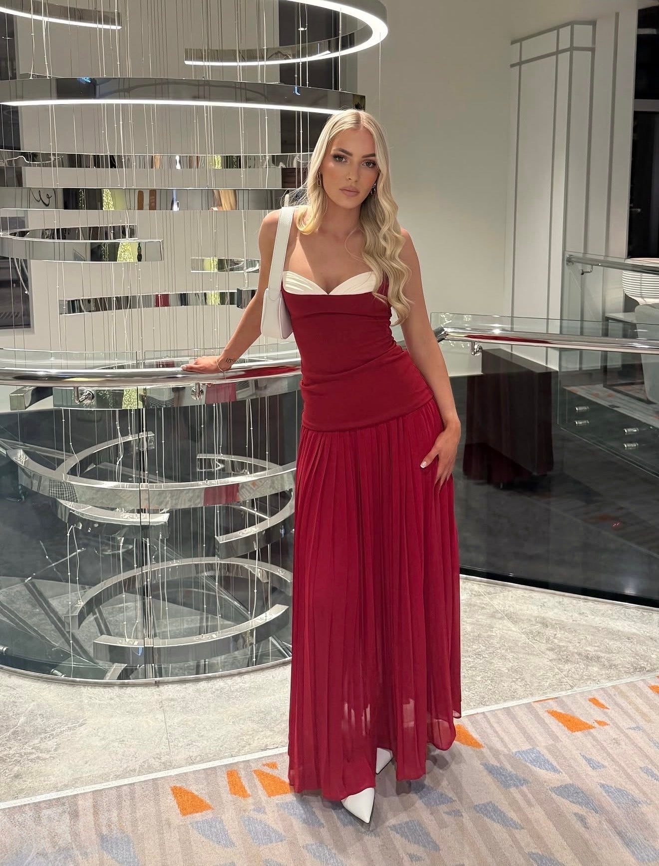 Nicolette Maxi Dress in Raspberry
