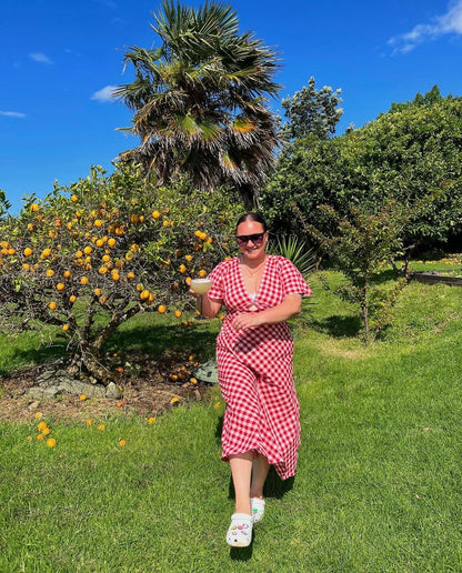 Clover Dress in Red Gingham