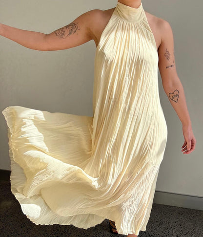 Cascade Crush Gown in Butter