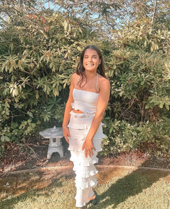 Halo Midi Dress in White - By Nicola