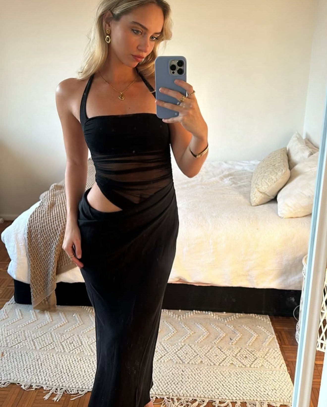 Gina Halter Maxi Dress in Black
