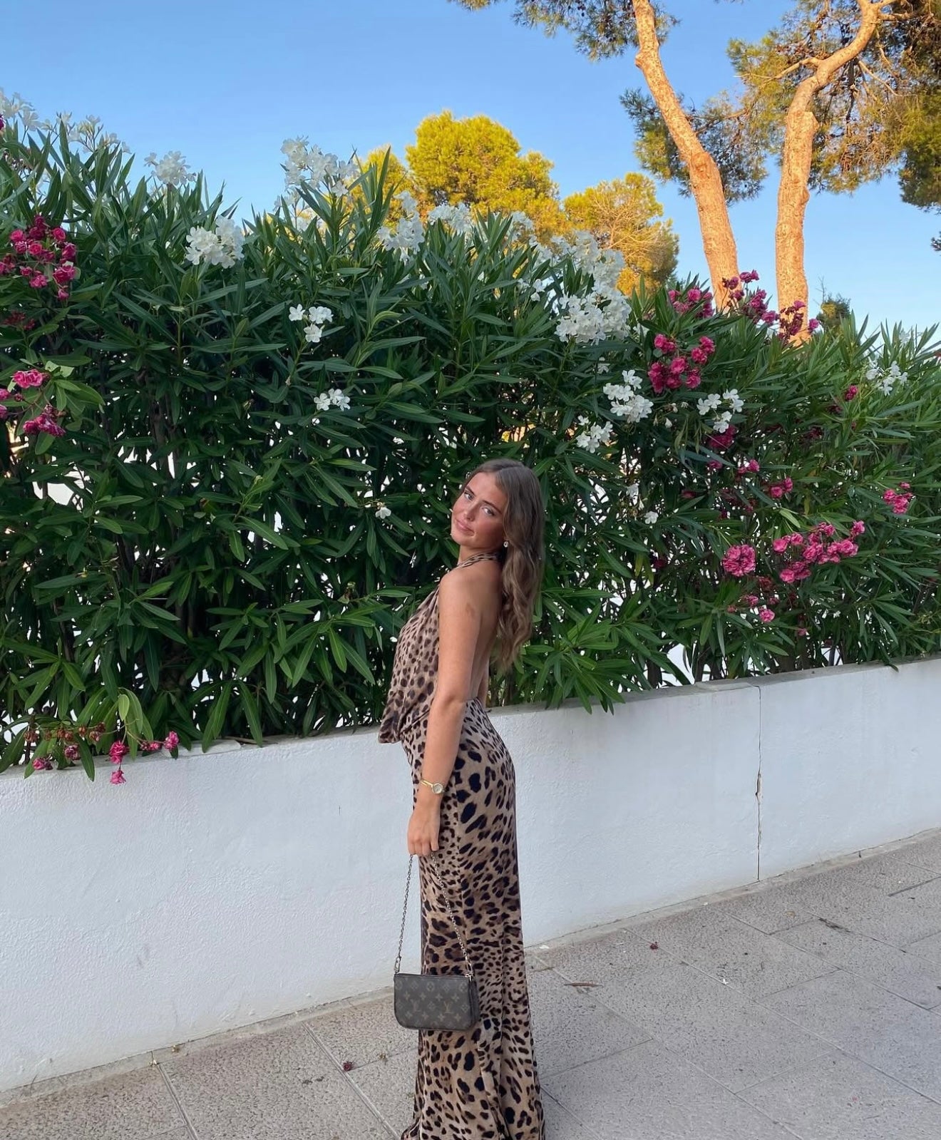 Columbine Maxi Dress in Leopard