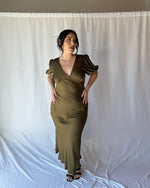Load image into Gallery viewer, Uma Dress in Khaki - RUBY
