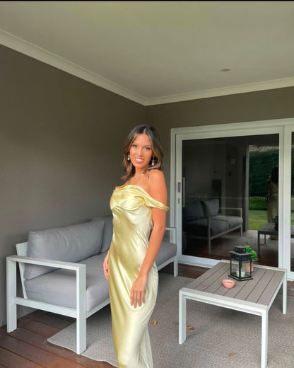 Monika Gown in Lemon