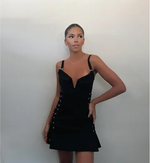 Load image into Gallery viewer, Lace Bonded Mini in Black - Dion Lee
