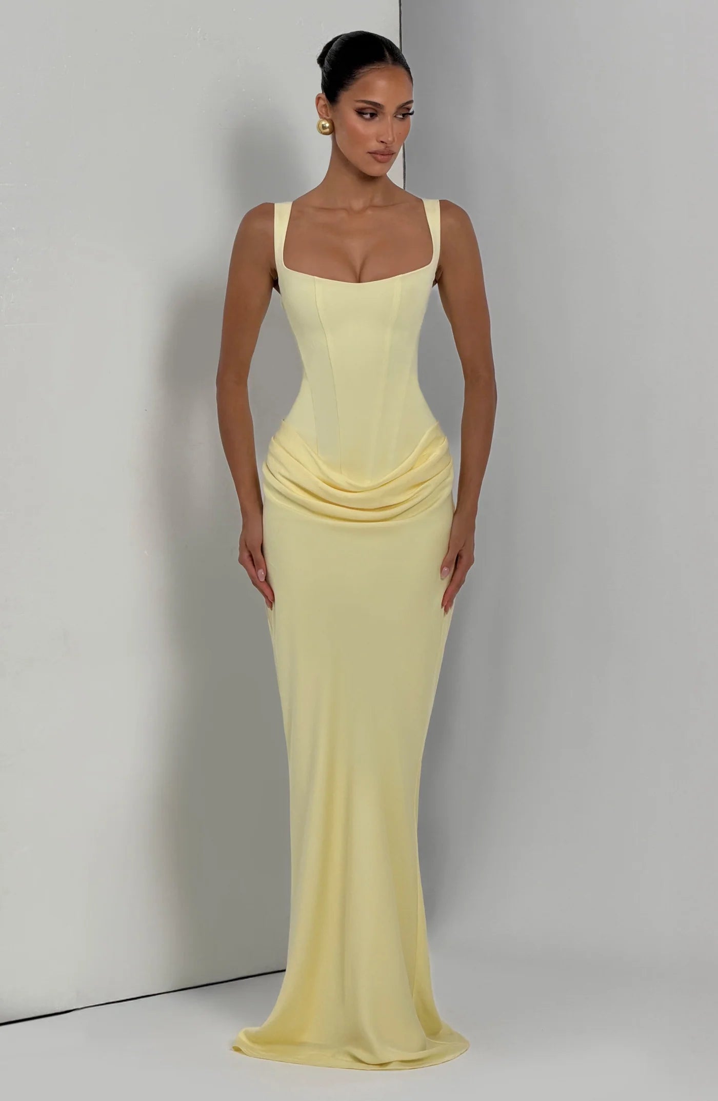 Cornelia Maxi Dress in Lemon