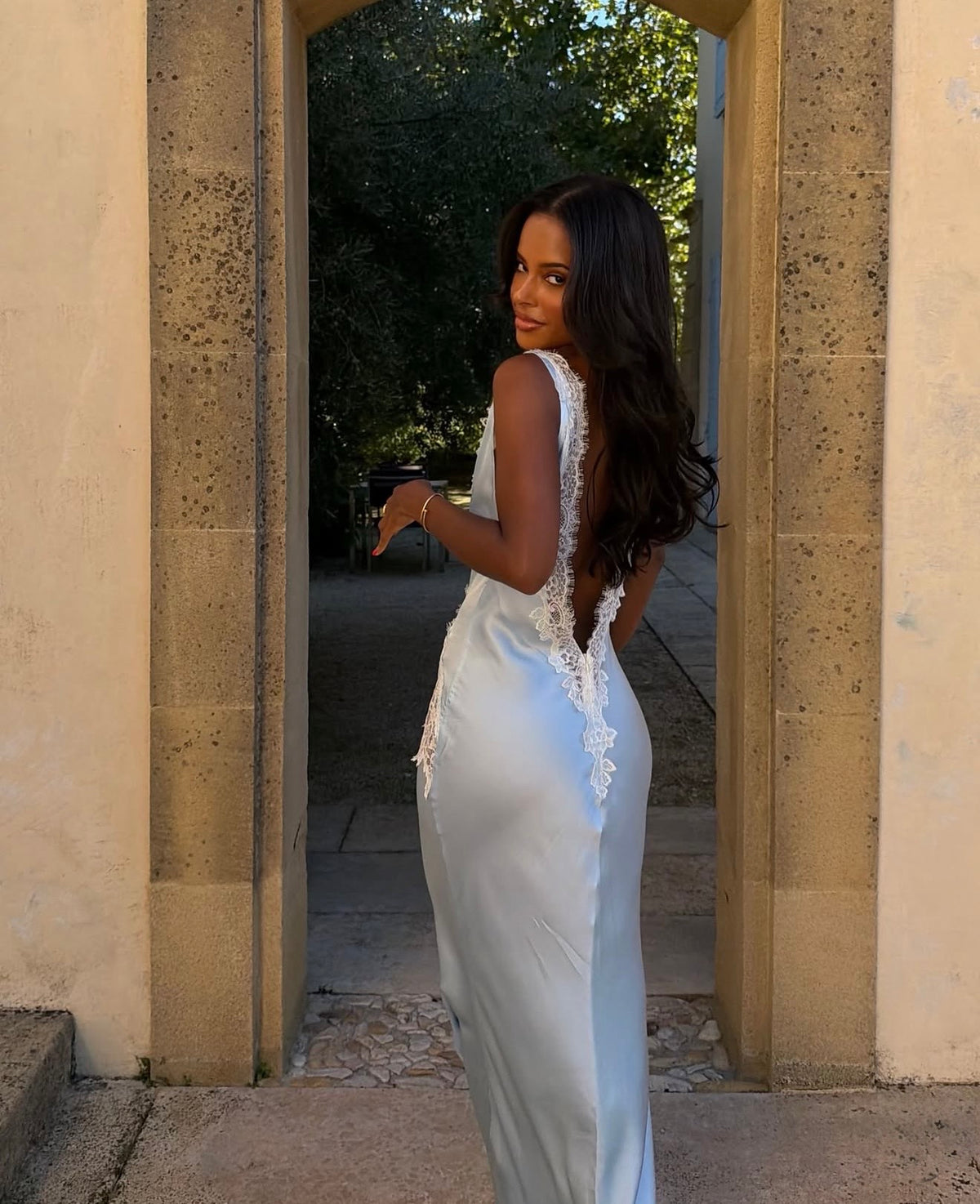 Celestia Maxi Dress in Ciel