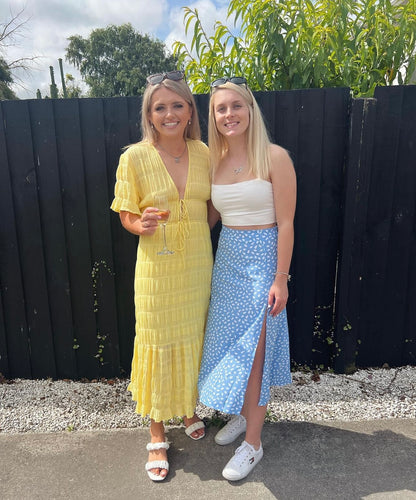 Mirella V Neck Dress in Lemon