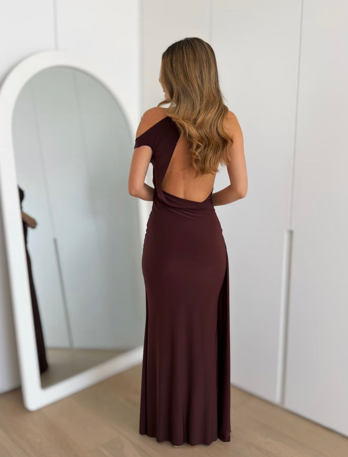 Mariela Gown in Espresso