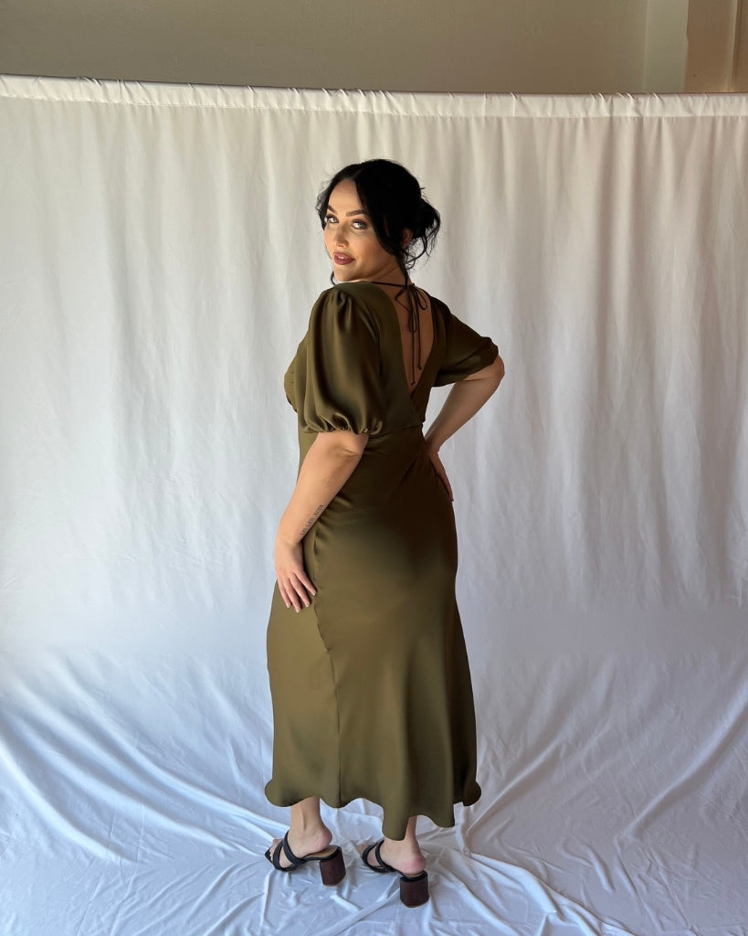 Uma Dress in Khaki - RUBY