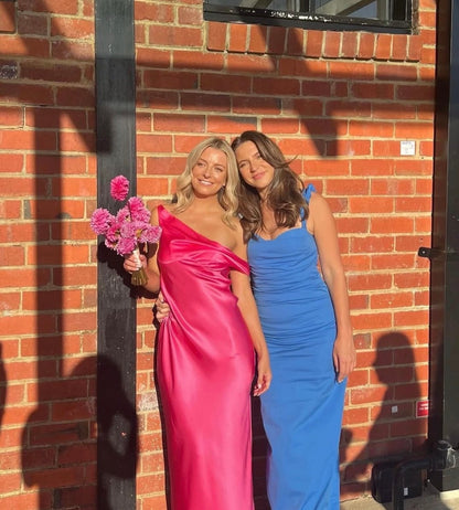 Monika Gown in Neon Pink