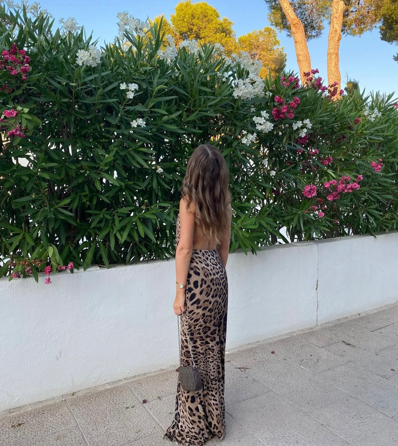 Columbine Maxi Dress in Leopard