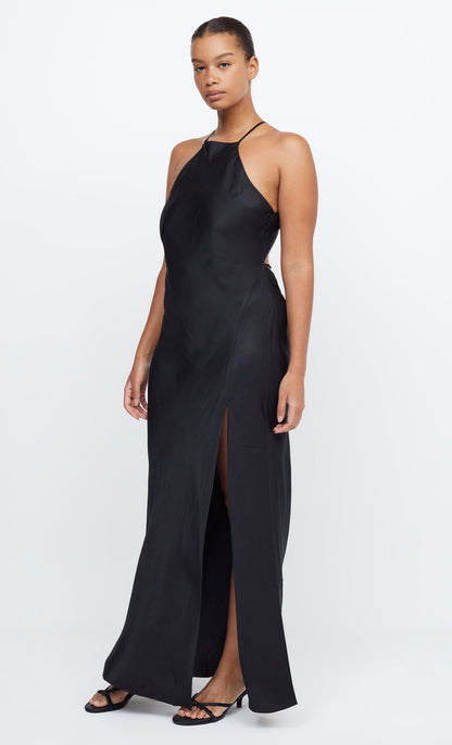 Adore Halter Maxi Dress in Black