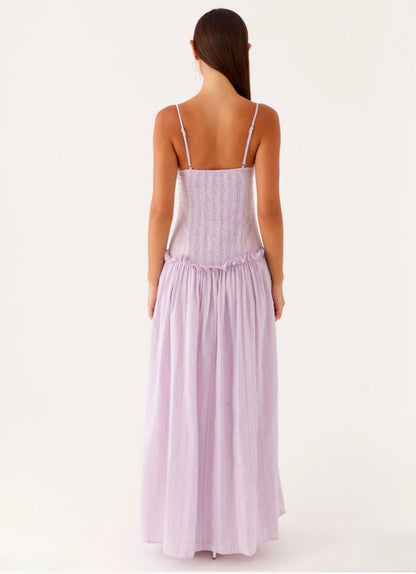 Jacinda Drop Waist Maxi in Lavender