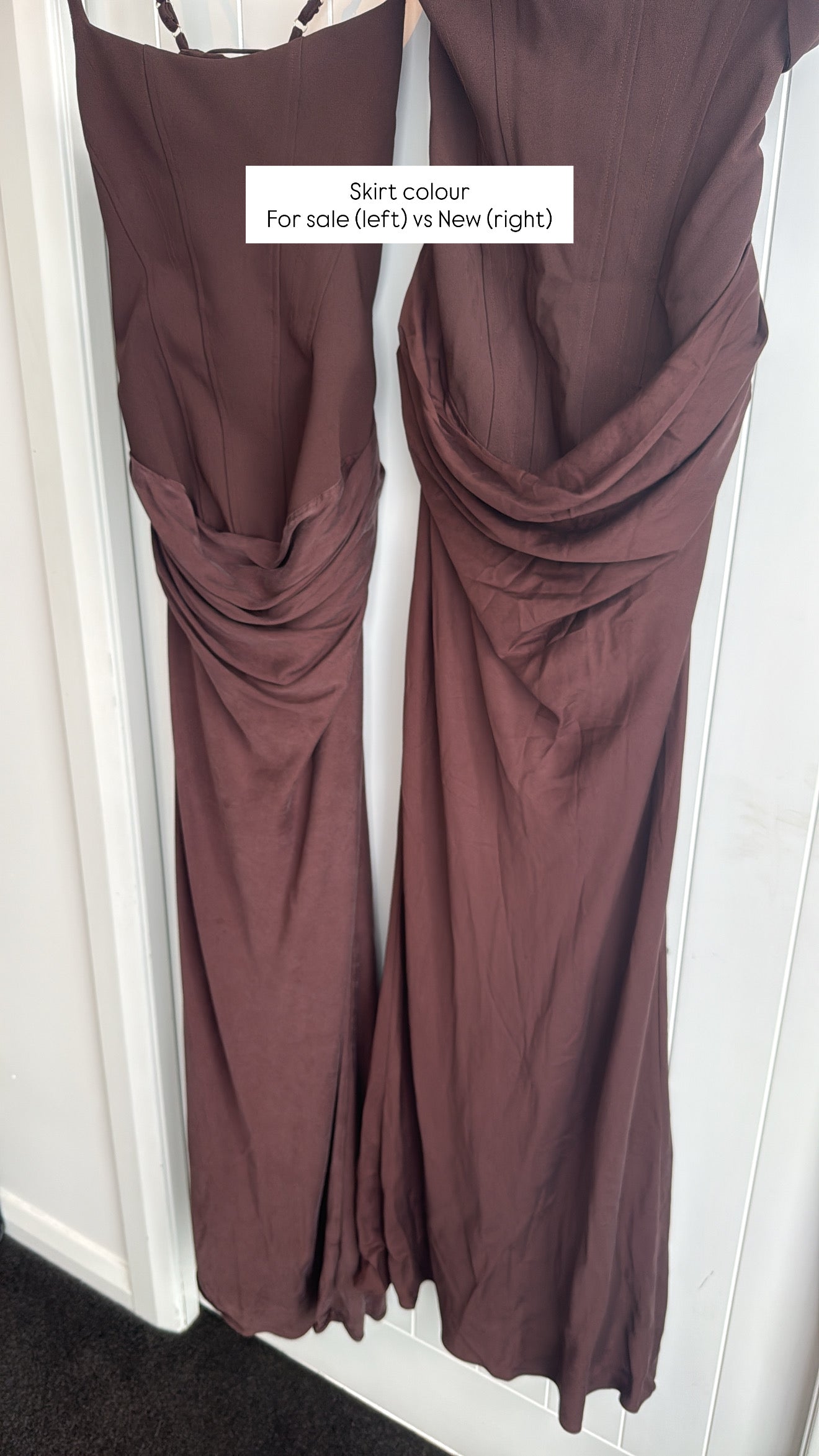 Cornelia Maxi Dress in Plum Brown (8) - FOR SALE