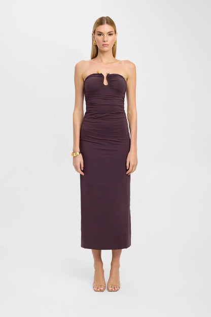 Tayla Trim Maxi Dress in Cocoa
