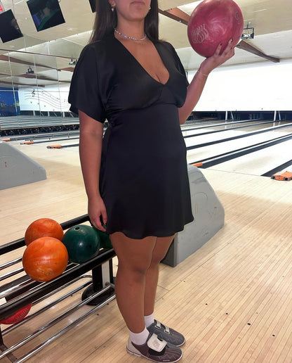 Bettina Satin Mini in Black