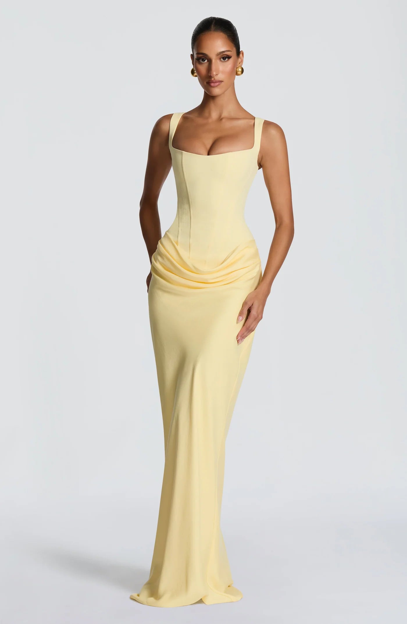 Cornelia Maxi Dress in Lemon