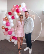 Load image into Gallery viewer, Anna V Tulip Sleeve dress in Pastel Pink - By Johnny
