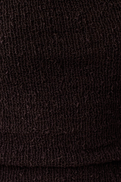 Marisol Off Shoulder Boucle Maxi Dress in Dark Chocolate