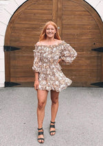 Load image into Gallery viewer, Dixie OTS Shirred mini in Multi - Shona Joy
