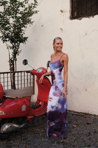 Indigo Blossom Slip Dress (10) - With Harper Lu