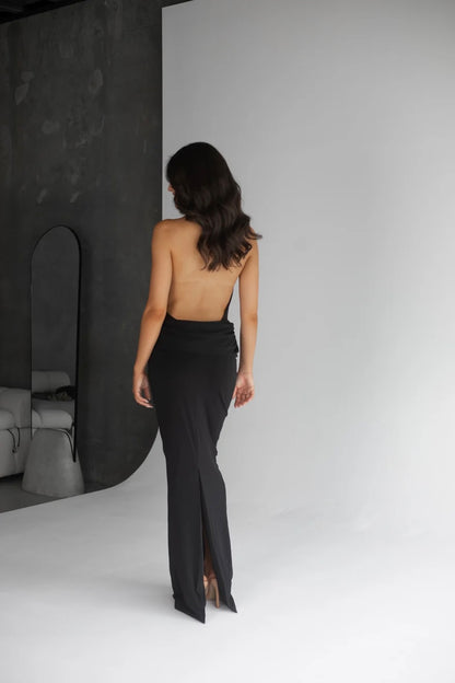 Vanessa Jersey Dress in Black