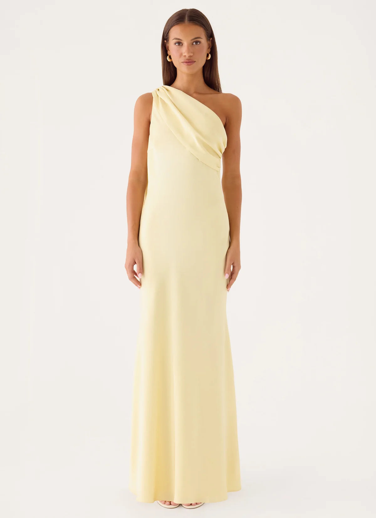 Elena Maxi Dress in Baby Yellow