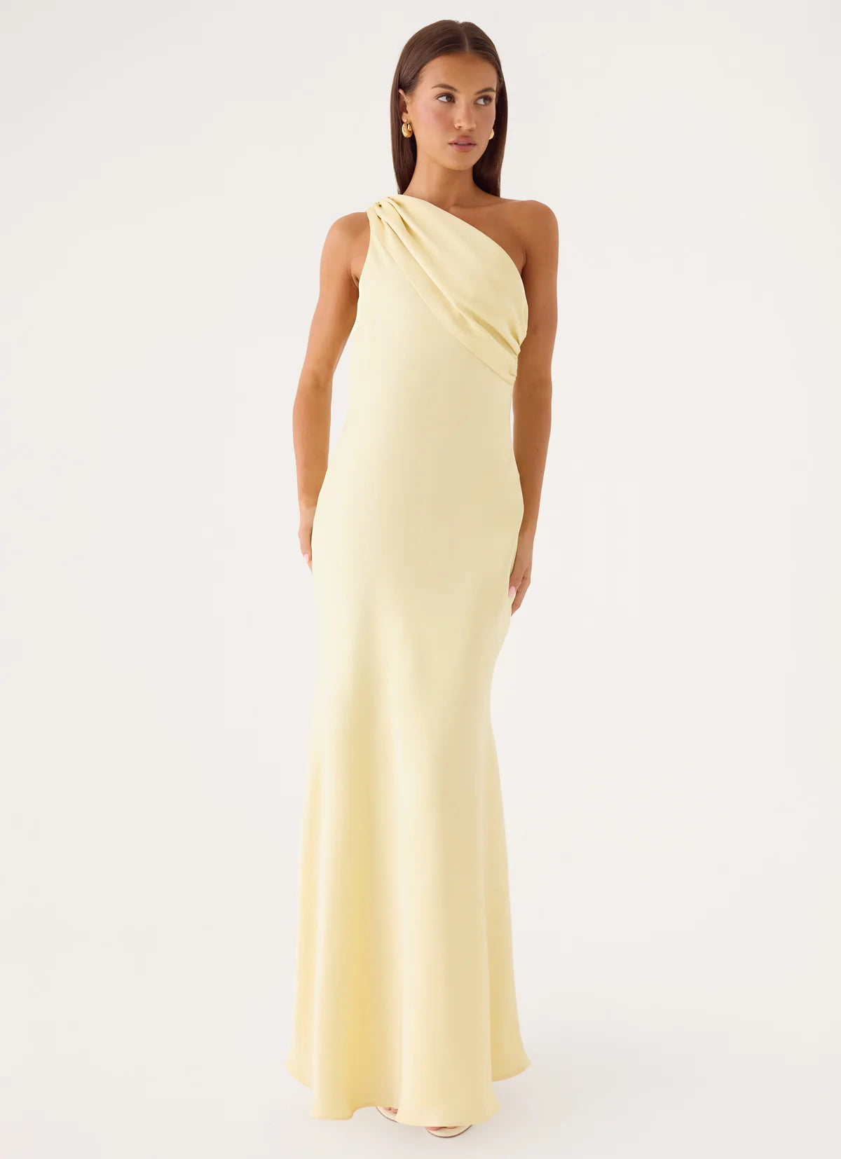 Elena Maxi Dress in Baby Yellow