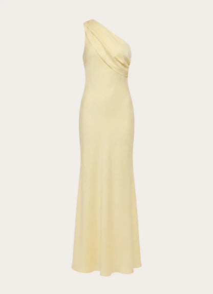 Elena Maxi Dress in Baby Yellow