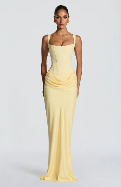 Cornelia Maxi Dress in Lemon