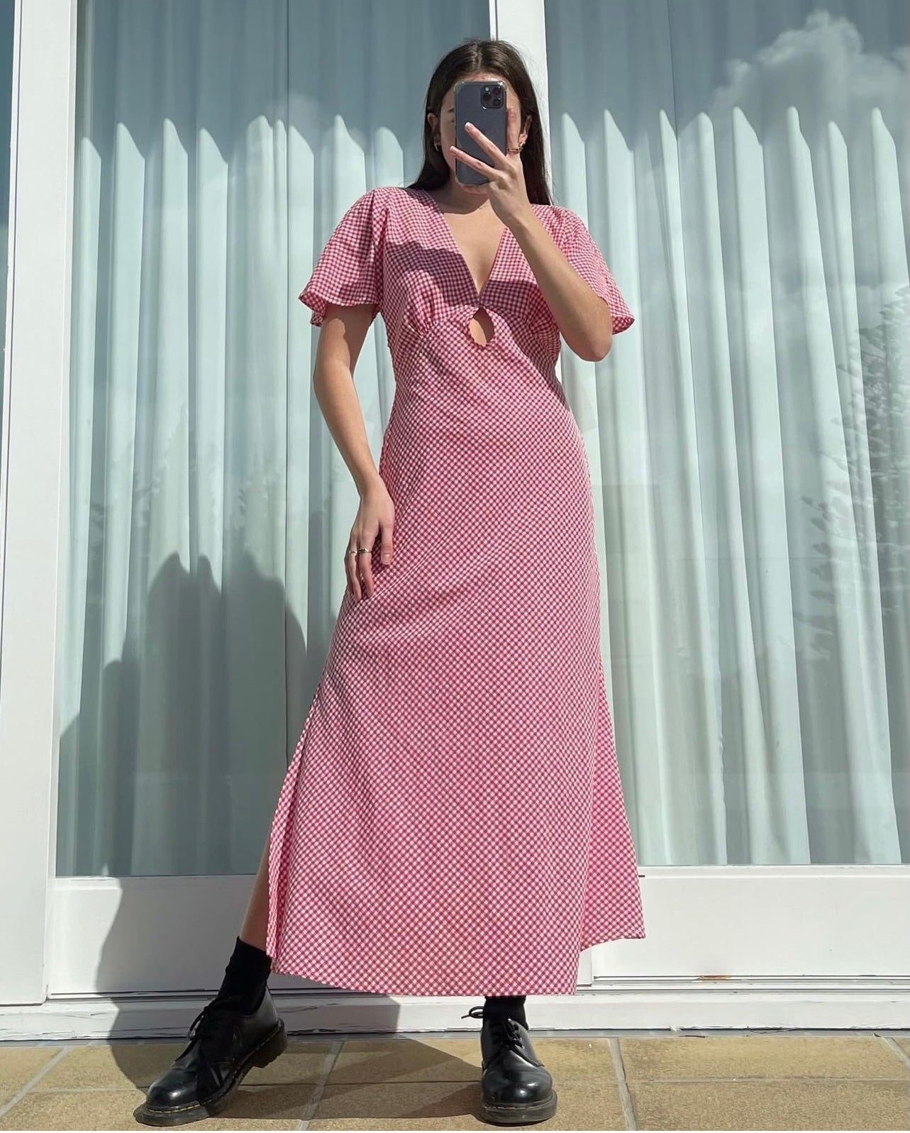 Clover Dress in Red Gingham