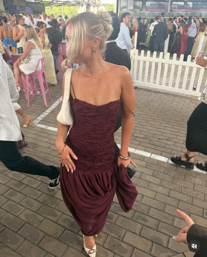 Renata Dress in Port