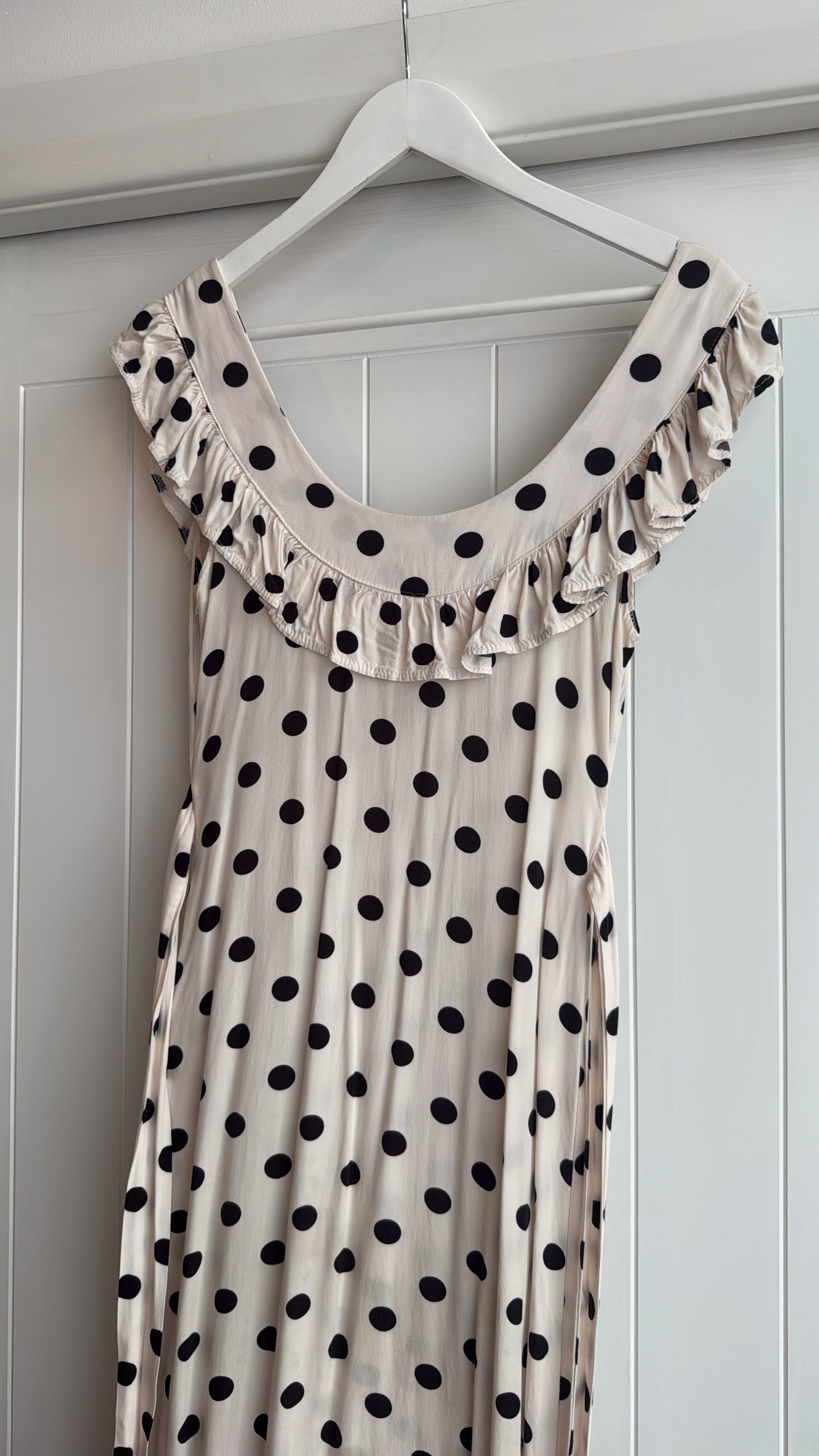 Luna Dress with Polka Dots in White/Black (XS/S) - FOR SALE