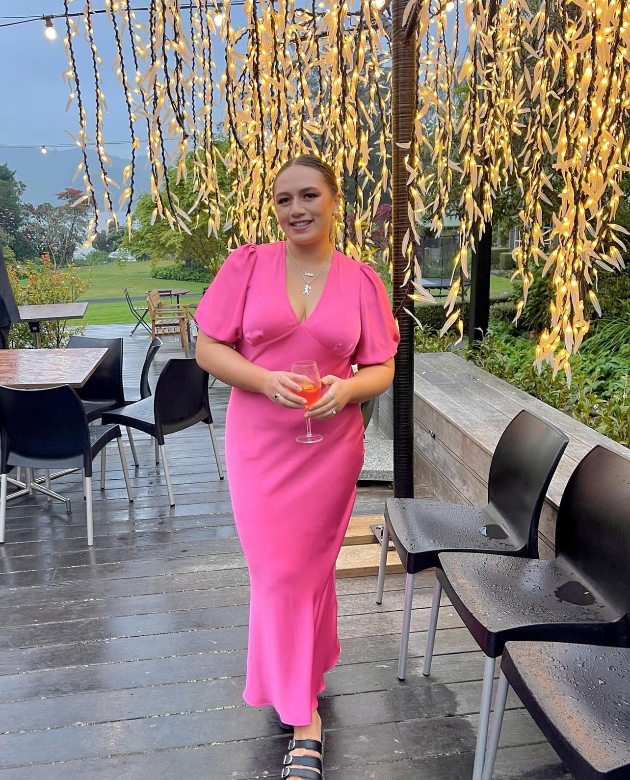 Uma Dress in Hot Pink