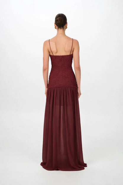 Renata Dress in Port