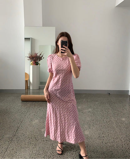 Heidi Gingham Dress in Pink