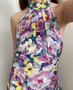 Load image into Gallery viewer, Gigi Silk Halter Dress - RUBY

