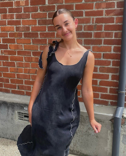 Black Satin Dress
