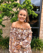 Load image into Gallery viewer, Dixie OTS Shirred mini in Multi - Shona Joy
