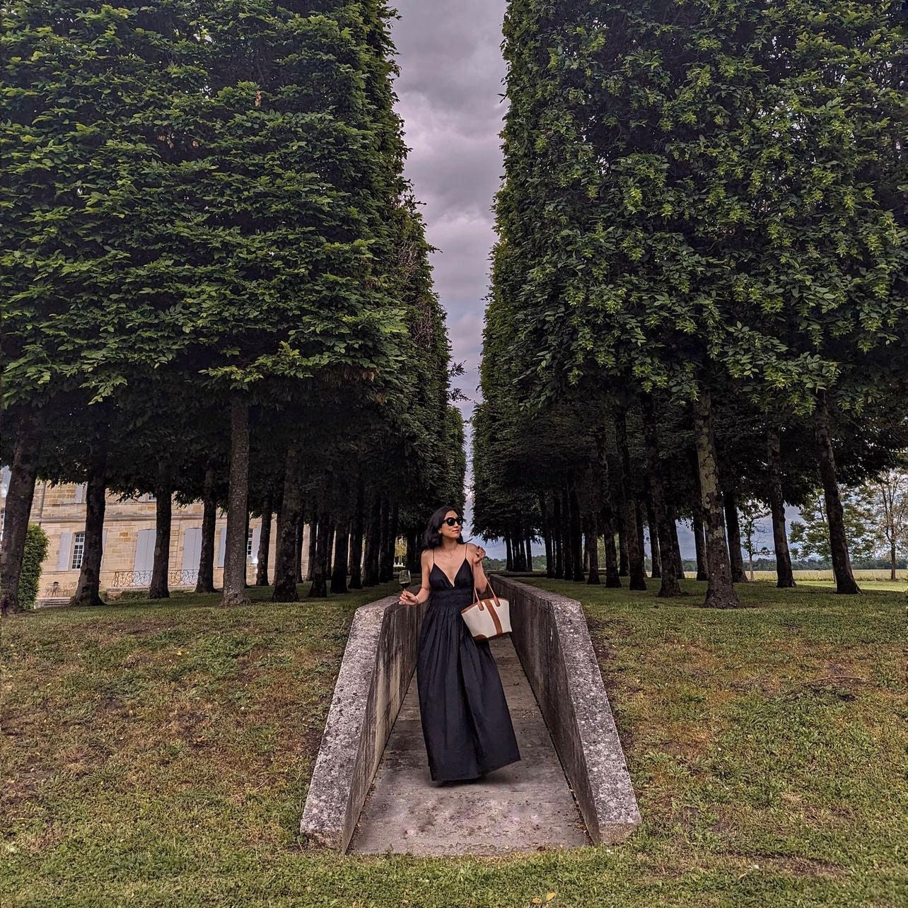 Shirred Triangle Dress in Black - Matteau