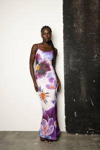 Indigo Blossom Slip Dress (10) - With Harper Lu