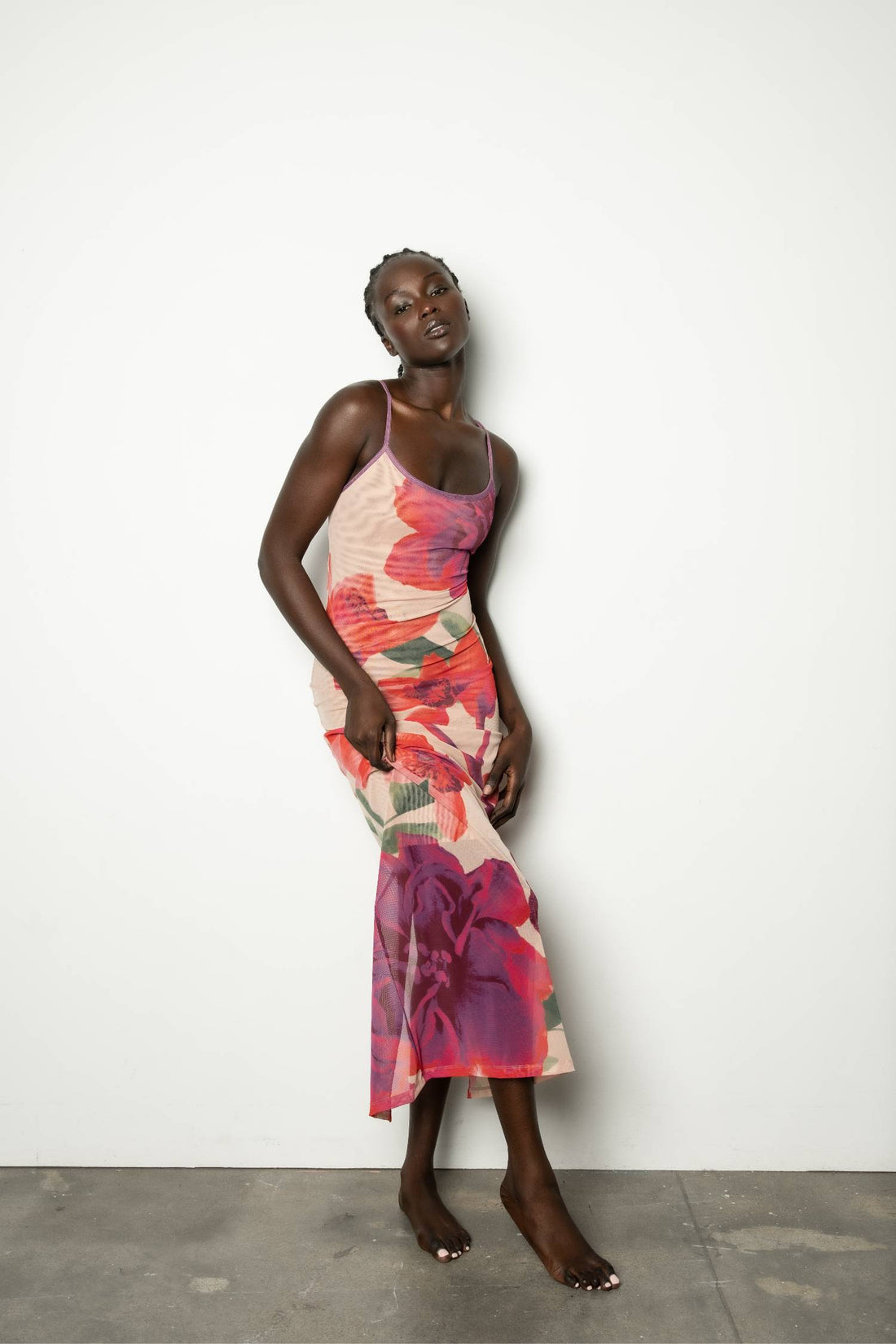Mesh Fuchsia Slip Dress (10) - With Harper Lu
