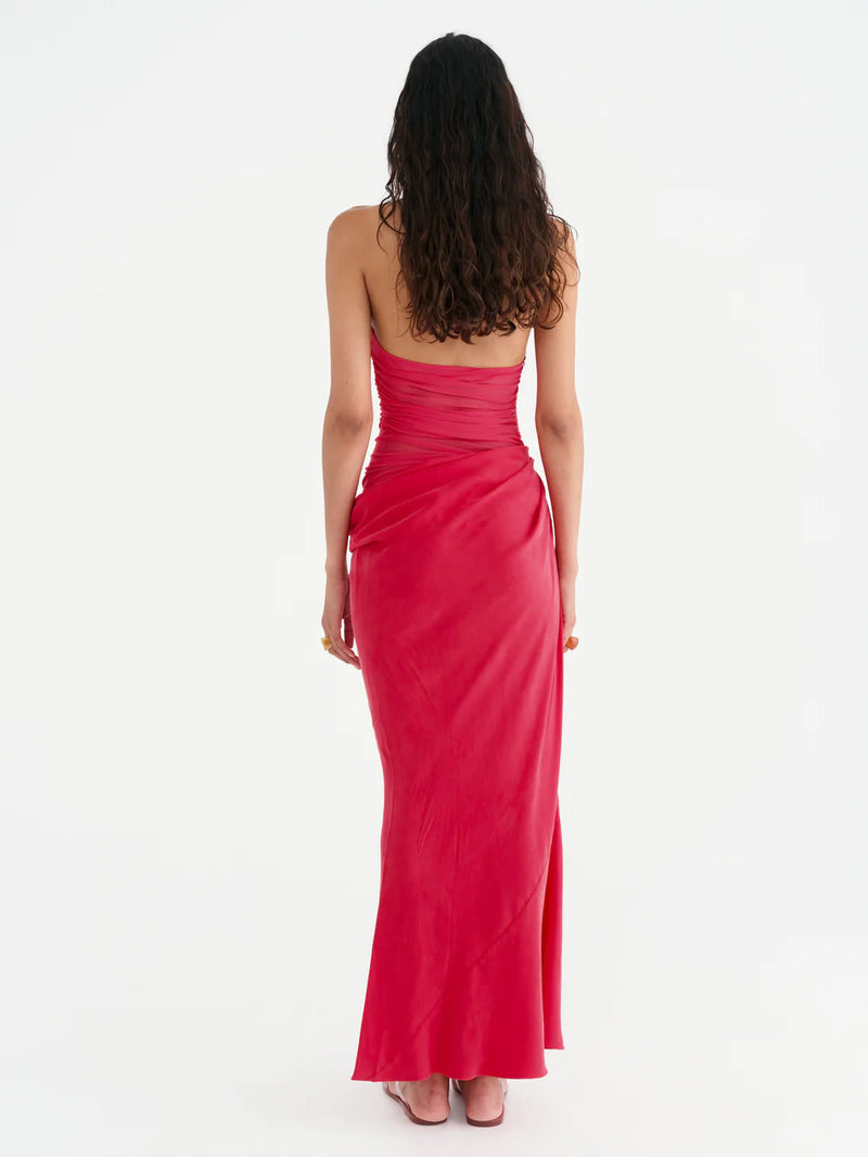 Gina Halter Maxi Dress in Watermelon