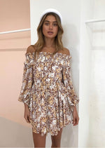 Load image into Gallery viewer, Dixie OTS Shirred mini in Multi - Shona Joy

