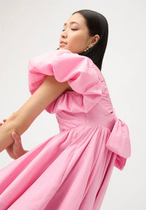Gretta Bow Back Mini Dress in Ballet Pink - AJE