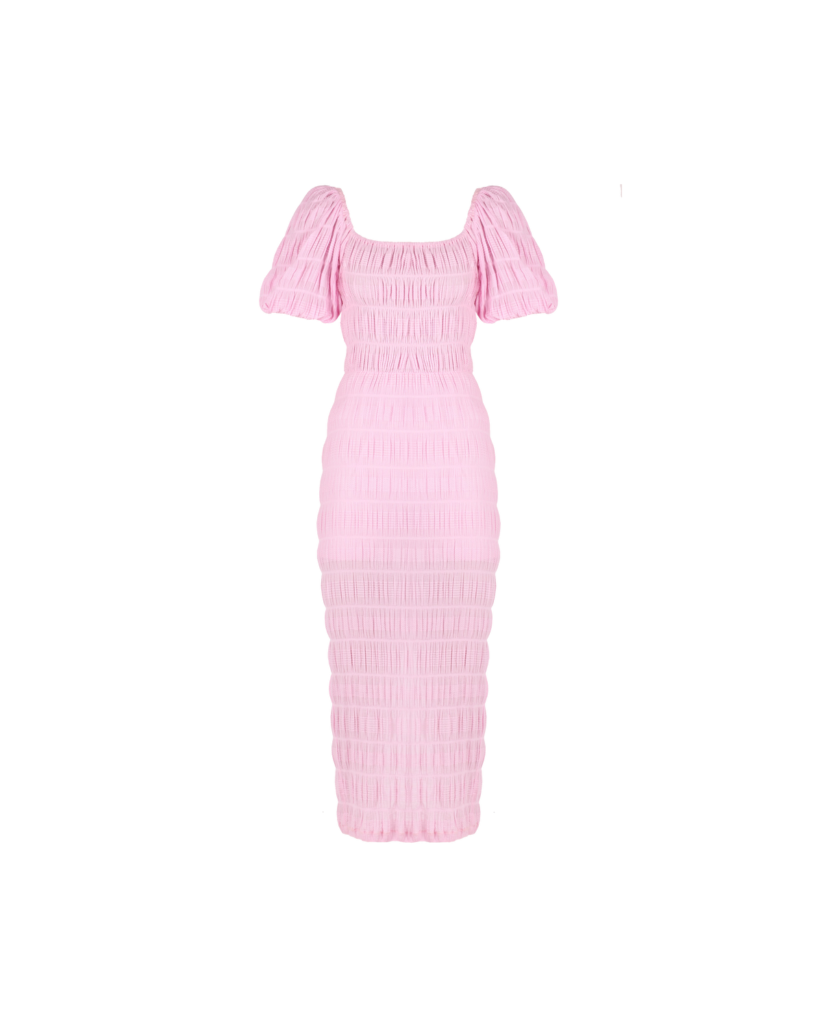 Mirella Puff Sleeve Dress in Pink