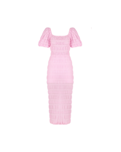 Mirella Puff Sleeve Dress in Pink - RUBY